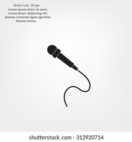 microphone web icon, flat design