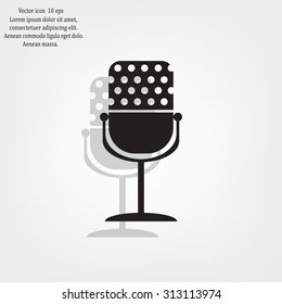 microphone web icon, flat design