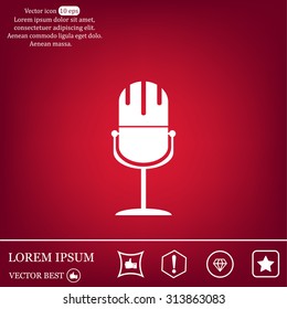 microphone web icon, flat design