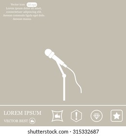 microphone web icon, flat design