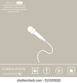 microphone web icon, flat design