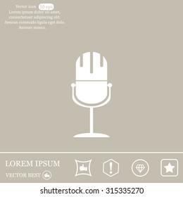 microphone web icon, flat design