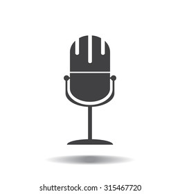 microphone web icon, flat design