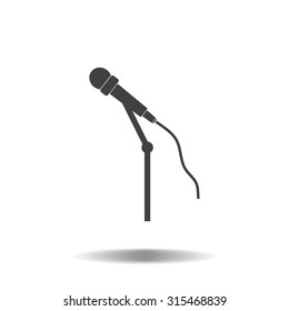 microphone web icon, flat design