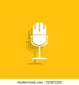 microphone web icon, flat design