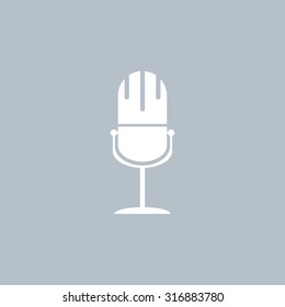 microphone web icon, flat design