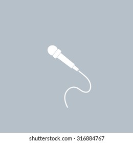 microphone web icon, flat design