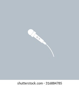 microphone web icon, flat design