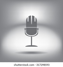 microphone web icon, flat design