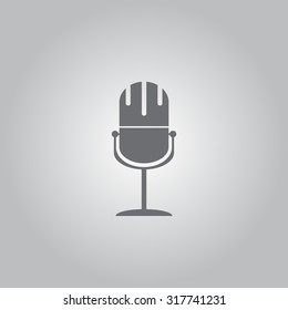 microphone web icon, flat design