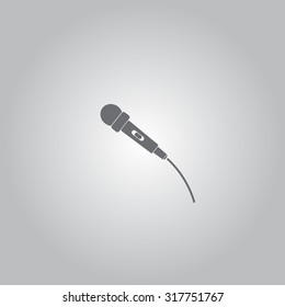 microphone web icon, flat design