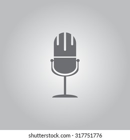 microphone web icon, flat design