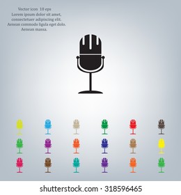 microphone web icon, flat design