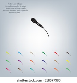 microphone web icon, flat design