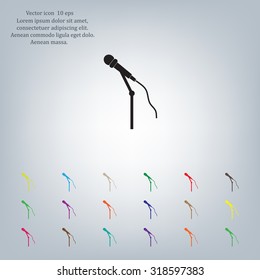 microphone web icon, flat design