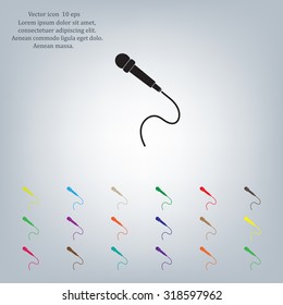 microphone web icon, flat design