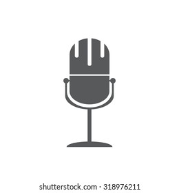 microphone web icon, flat design