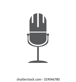 microphone web icon, flat design