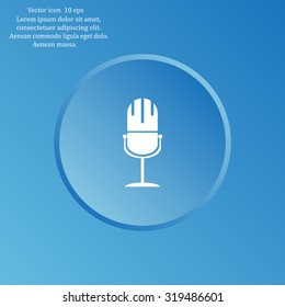 microphone web icon, flat design
