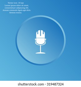microphone web icon, flat design