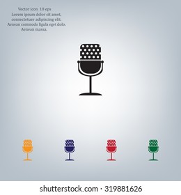 microphone web icon, flat design