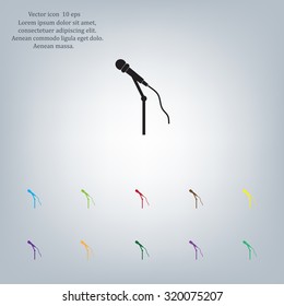 microphone web icon, flat design
