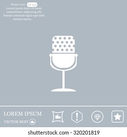 microphone web icon, flat design