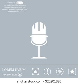 microphone web icon, flat design