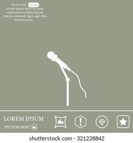microphone web icon, flat design