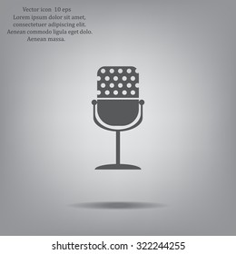 microphone web icon, flat design