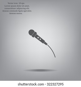 microphone web icon, flat design