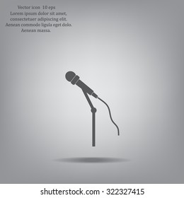 microphone web icon, flat design