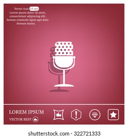 microphone web icon, flat design