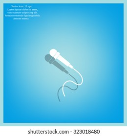 microphone web icon, flat design