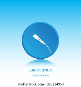 microphone web icon, flat design