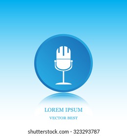 microphone web icon, flat design