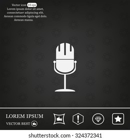 microphone web icon, flat design