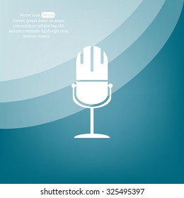 microphone web icon, flat design