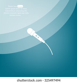 microphone web icon, flat design