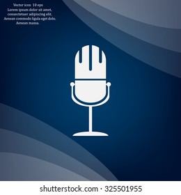 microphone web icon, flat design