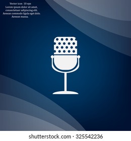 microphone web icon, flat design