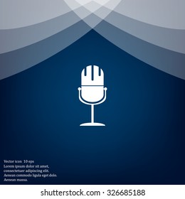 microphone web icon, flat design
