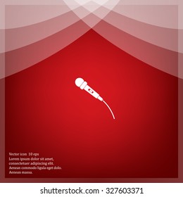 microphone web icon, flat design