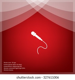 microphone web icon, flat design