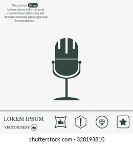 microphone web icon, flat design