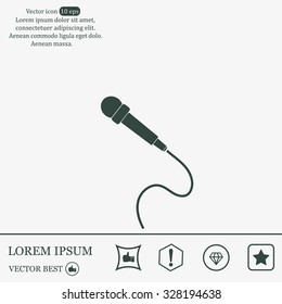 microphone web icon, flat design