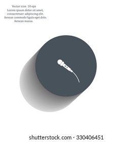 microphone web icon, flat design