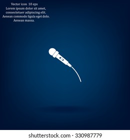 microphone web icon, flat design