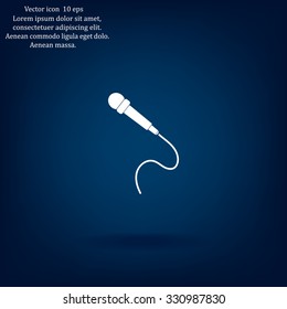 microphone web icon, flat design