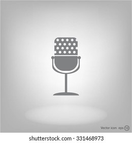 microphone web icon, flat design